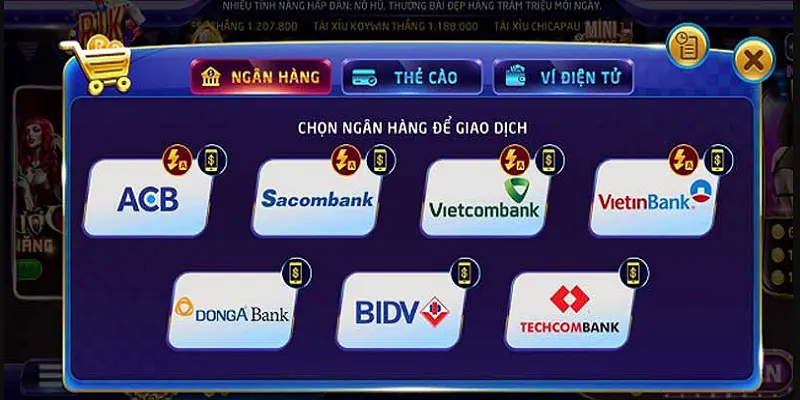 Hệ Thống Nạp Rút Tiền Linh Hoạt